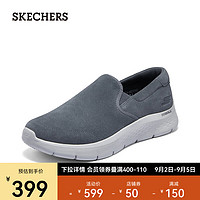 SKECHERS 斯凯奇 GO WALK FLEX男士一脚蹬休闲健步鞋216497 灰色/GRY 39.5