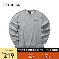 斯凯奇（Skechers）男款针织圆领卫衣L323M099 中花灰/004F XXL