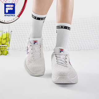 FILA 斐乐SPEED SERVE女鞋性能网球鞋2023秋综训鞋运动鞋 斐乐白/巴巴多斯红-WB 38