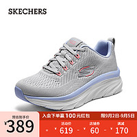 斯凯奇（Skechers）女鞋夏季休闲鞋子女网面透气跑步运动鞋149368 灰色/多彩色/GYMT 37.5
