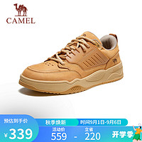 骆驼（CAMEL）休闲男士时尚复古潮流滑板鞋 G13A076024 驼色 38