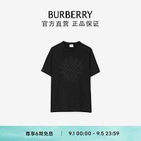 博柏利（BURBERRY）男装 棋盘格徽章棉质 T 恤衫80711741