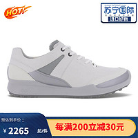 ecco 爱步 女鞋 GOLF BIOM HYBRID 气质时尚女士高尔夫球鞋 WHITE/SILVER_METALLIC/WHITE 40