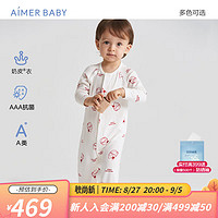 Aimer kids爱慕婴幼奶皮男女婴幼长袖连体爬服AB245B381 女-甜蜜时刻 80