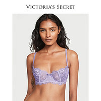 维多利亚的秘密 蕾丝系带超薄无衬垫文胸胸罩女士内衣 05P0星淡紫色 11222527 32A
