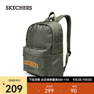 斯凯奇（Skechers）双肩包大容量多功能电脑包书包户外旅游背包L323U063 石灰色/00Z8 20升以下