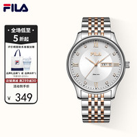 FILA 斐乐 钢带手表女男商务时尚石英腕表 FLM38-6514-001