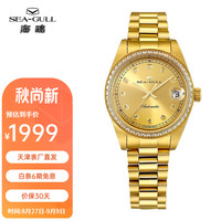 海鸥手表日历显示防水设计卓尔系列镶钻时尚自动机械表 310.85.7055VL（女款）