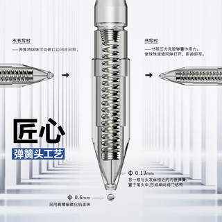 晨光(Mu0026G)文具蓝色0.5mm按动子弹头中性笔芯签字笔替芯水笔芯K35/S01/S08适用 G-5B 20支