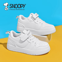 SNOOPY 史努比 童鞋儿童板鞋男童运动鞋秋季女童学生休闲小白鞋 白色 30码 适合脚长18.0-18.5cm