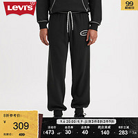 Levi's 李维斯 23男黑色士宽松卫裤LOGO休闲百搭长裤A6263-0000 黑色 M