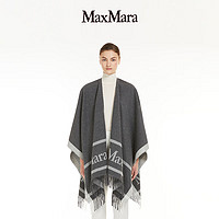 MaxMara2023早秋 女装 羊毛提花披肩4736053706 浅灰色 均码