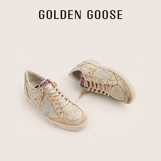 Golden Goose女鞋 Ball Star 复古脏脏鞋星星银尾 白色 38码240mm