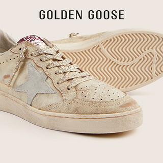 Golden Goose女鞋 Ball Star 复古脏脏鞋星星银尾 白色 38码240mm