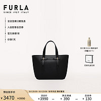 芙拉（FURLA）FURLA芙拉GIOVE牛皮中号女士高级质感通勤手提托特包 黑色