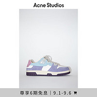 Acne Studios 男士秋冬Face表情低帮皮革运动鞋BD0253 蓝色/白色 41