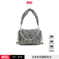 DIESEL女士23秋冬CHARM D牛仔菱格纹手提包X09597P5570