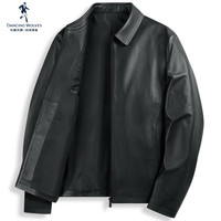 与狼共舞【羊皮】翻领真皮皮衣男2023秋季新款感通勤男士外套9800 黑色001 165/84A/S