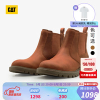 卡特彼勒CAT卡特工装靴23秋冬彩色女靴系列牛皮防滑工装靴休闲低靴 棕色 36