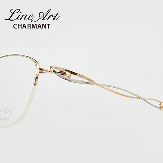 夏蒙（Charmant）眼镜架女士商务半框时尚优雅光学镜框日本XL2921 PK
