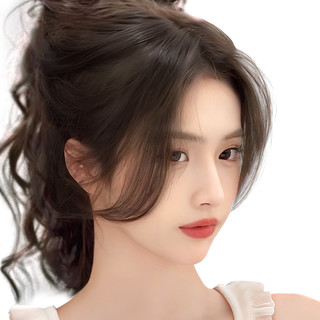 刘海假发女片头顶补发真发中分八字氛围感假刘海女自然前额假发片