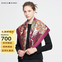 玛丽亚古琦 MARJA KURKI玛丽亚.古琦丝巾真丝女大方巾妈妈送长辈礼盒装 高档桑蚕丝围巾丝绸 丰收 酒红