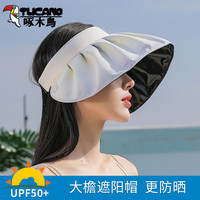 啄木鸟(TUCANO)帽子女款2023夏季户外防紫外线太阳帽韩版时尚遮阳空顶防晒帽 黄色