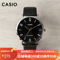 卡西欧(CASIO)卡西欧手表CASIO MTP-VT01B-1B黑暗之心商务非机械简约黑色钢带表 MTP-VT01L-1B2