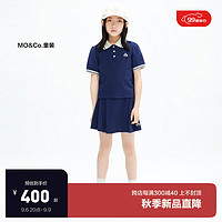 little MO&Co.两件套装 little moco童装23秋女童休闲短袖短裤KBC3SUTT06 深宝蓝色 110/56