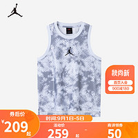 NIKE AIR JORDAN 耐克童装男童DRI-FIT速干篮球背心2023夏季儿童T恤 幻觉蓝 160/80(XL)