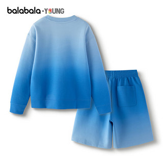巴拉巴拉巴拉巴拉童装男童秋装套装女童中大童渐变长袖两件套 蓝色调00388 120cm