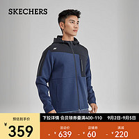 斯凯奇（Skechers）针织连帽外套P423M098 海军学院蓝/02MZ S