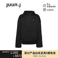 JUUN.J 男士棉连帽衫休闲百搭时尚外套黑色JC1841H01-5 M
