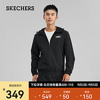 斯凯奇（Skechers）梭织连帽外套P423M053 碳黑/0018 XXL