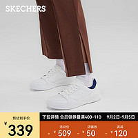 斯凯奇（Skechers）女士绑带休闲板鞋185020 白色/海军蓝色/WNV 35