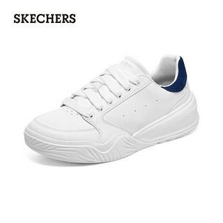 斯凯奇（Skechers）女士绑带休闲板鞋185020 白色/海军蓝色/WNV 35