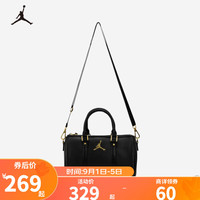 NIKE AIR JORDAN 耐克女童单肩包2023夏季新款儿童手提包小学生斜挎包 正黑色 2T/4T(22x12x10cm)
