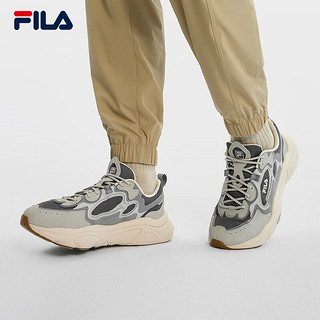 FILA 斐乐MARS 1S+男鞋复古运动鞋2023秋季火星鞋跑步鞋 烟灰/鸽子灰-QD 39