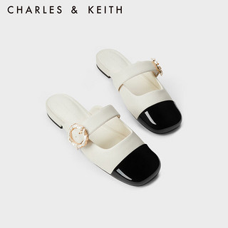 CHARLES&KEITH23秋季时尚拼色包头穆勒鞋拖鞋凉鞋女CK1-70900476 Multi综合色 39