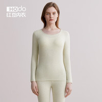 红豆(Hodo)棉花糖H2棉莫代尔秋衣秋裤圆领男女士保暖内衣薄款保暖套装 女士青柠-时尚简约 165/90