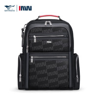 七匹狼男士双肩包出差高端商务背包超大容量休闲旅行书包上班通勤电脑包 黑色（狼族履途高端系列）