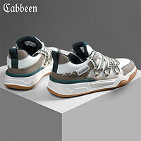 卡宾（CABBEEN）男鞋潮面包鞋学院风板鞋时尚休闲鞋户外舒适2023秋冬 米色 皮鞋码39