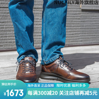 ecco 爱步 运动男 真皮皮鞋 潮鞋雅仕207124 01001-黑色 42