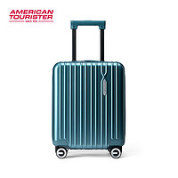美旅箱包(AmericanTourister)前开口拉杆箱商务小型登机箱行李箱手提飞机轮旅行箱79B 绿色 16英寸-短途箱(可登机)3-5天无