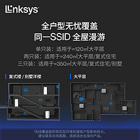 LINKSYS 领势 VELOP全屋无线wifi覆盖WiFi6路由器MX12600三频MESH分布式AX