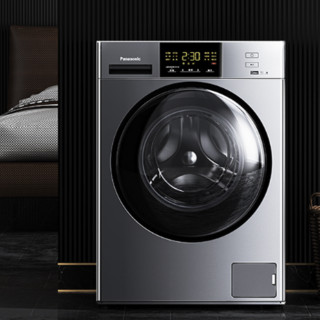 Panasonic 松下 空气洗系列 XQG100-ND1TS 滚筒洗衣机 10kg 浅灰色