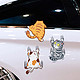  KAKTUS 个性趣味抓痕宠物猫咪汽车贴纸划痕贴车身装饰贴电动车机车防水贴　