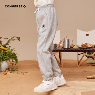 Converse 匡威儿童装男童裤子春秋季运动防蚊卫裤修身薄款小女孩经典款长裤中大童束脚百搭裤潮 岩岭灰(冬季加绒) 150(M)cm