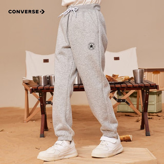 Converse 匡威儿童装男童裤子春秋季运动防蚊卫裤修身薄款小女孩经典款长裤中大童束脚百搭裤潮 岩岭灰(冬季加绒) 150(M)cm