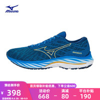 Mizuno 美津浓 男女运动鞋慢跑鞋舒适耐磨回弹缓震透气跑步鞋 53/深蓝色/金色/深蓝色 41 wave rider 26